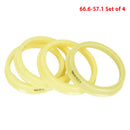 4Pcs 66.6mm to 57.1mm Plastic Wheel Bore Center Collar Hub Centric Rings