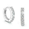 1/4 Ct Round Cut  Fashion Diamond Single Row Hoop Huggie Earrings