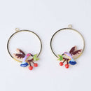 4pcs Cherry Bird Charms Pendant DIY Jewelry Findings Gifts hair Accessory