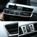 For BMW X1 F48 2016-2018 Accessories ABS Matte Chrome Console Air- U5A1