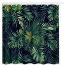Green Shower Curtain Leaves Printing Pattern Modern Natural Plant Pattern P T6J3