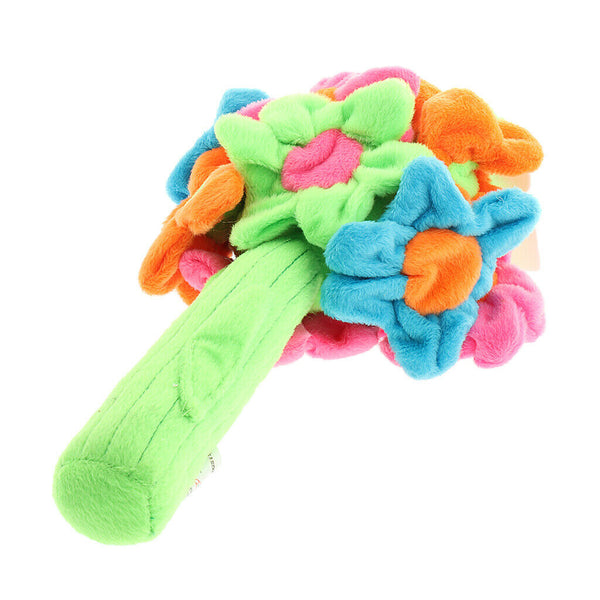 Pet Puppy Chew Bite Squeaker Squeaky Plush Dog Toys Hyacinth Flower Shape