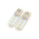 2pcs Mini USB LED lamp Book lights 3 LEDs 5730 SMD 1.5w Camping Bulb3C
