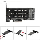 PCI-E 4X to NGFF SSD Riser Card B-Key+M-Key M.2 NGFF+NVME Dual PCIE Adapter
