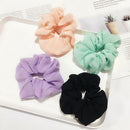 10PCs Hair Scrunchies Pack Satin Scrunchy Bands Elastic Ponytail Holder F. Women