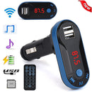 Bluetooth Wireless FM Transmitter MP3 Player Handsfree Cars Kit USB TF SD Remote