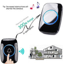 300M Remote Waterproof LED Wireless Doorbell 38 Songs Chime Door Bell EU US