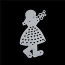 Vivid Girls Blowing Bubbles Embossing Metal Cutting Dies Stencils ScrapbookinME