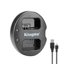 KingMa NP-FW50 Dual Slot Micro USB Battery Charger for Sony A7 A7R2 A7M2