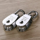 2Pcs 25MM Single Pulley Block in 304 Stainless Steel M25 Pulley Roller Load