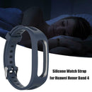Silicone Watch Strap for Huawei Honor Band 4 Running Version (Dark Blue) A