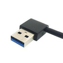 USB 3.0 Type A Male 90 Degree Left Angled to Right Angled Extension Cable S