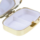 Square 2Grid Moistureproof Metal Folding Pill Case Medicine Storage  Contai OZ