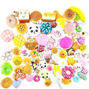 5Pcs Soft Squishy Bread Key Phone Straps Funny Gadgets Anti Stress Novelty Toys`