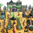 146x Military Base Set 5cm Soldiers Army Figures & Accs Warplane Armored Car