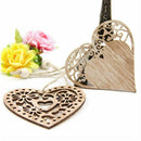 12PCS 3Styles Hollow Heart Wooden Pendants Ornaments DIY Home Wedding/Chris H5M3