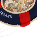 Wall Door Nautical Red & Blue Life Buoy Ring Shell Plaque Wind-bell Decor