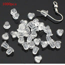 1000 pcs 5mm Clear Soft Rubber-Silicone Earring Back Stopper For Women Earring