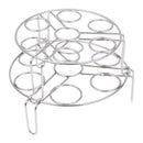 2pcs Kitchen Stainless Steel Tripod Egg Steamer Rack Egg Steaming Rack