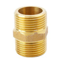 Brass 3/4 inch PT to 3/4 inch PT Male Thread Hex Nipple Piping Quick Couple