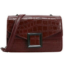Retro Messenger Bag Women Leather Small Shoulder Handbag Purse (Wine Red) A
