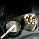 1Pc Metal Portable Small Stainless Steel Vehicle-Borne Ashtray For All Vehi