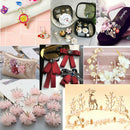 10 Lot Rhinestone Diamante Alloy Leaf Embellishments Buttons Flat Back Decor