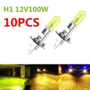 10pc H1 100W 3000K 12V Yellow Halogen Beam Head Light Globes Bulbs Supere Bright