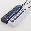 1PC 7-Port usb hub usb 2.0 multi charger hub splitter with on/off switch  ME