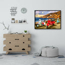 Diamond Painting Seagull Scooter DIY Full Round Drill Wall Picture 40x30cm