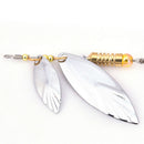 1pc Metallic Sequin 8g Willow Leaf Shape Fishing Sequin Bait With Feather H BX