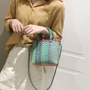 Fashion Summer Beach Bag Color Straw Bag Lady Travel Mobile Handbag Girl Ha
