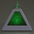Pyramid Digital Alarm Clock with Color Changing Night Light H3B7