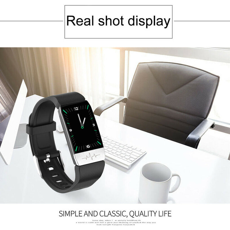 Waterproof Smart Bracelet Blood Pressure Smart Watch Sleep Monitor Red