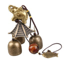 2 Pieces Wind Chime Hanging Bell Charm Chinese Knot Feng Shui Decor Ornament