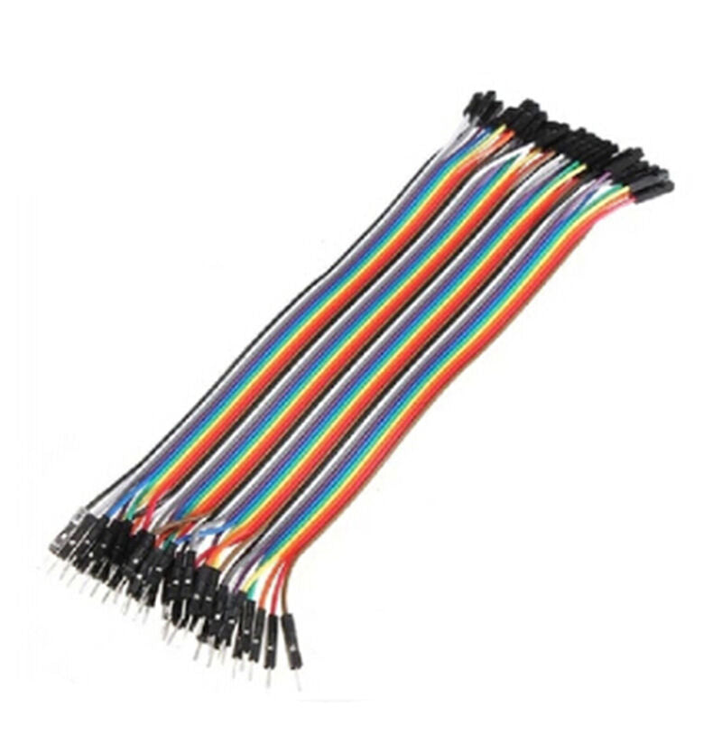 40Pcs 20cm Color Wire Jumper Ribbon Cable 2.54mm 1P-1P Male to Female  O Gw