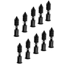 10 x Universal Windscreen Windshield Spike Bolts M5 Screw Well Nuts Black Alloy