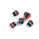 Mini Round Red 5 pcs Momentary On/Off Push Buttons Horn Switch for Car Auto M Hw