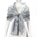 Scarf silk woman shawl long silk scarf for evening wedding grey