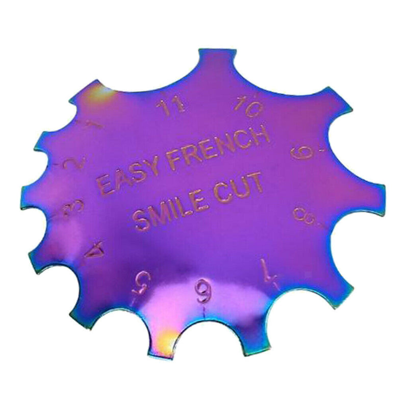 Nail Art Tool Multi-Sizes Easy French Tip Smile Line Edge Cutter Stencil Trimmer