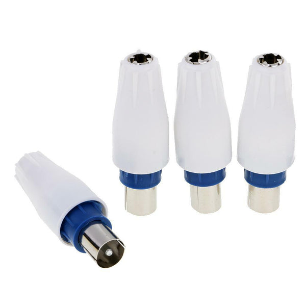 10pcs RF Coaxial TV Aerial Male Connector Antenna Plug Digital Coax Adaptor