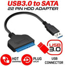 USB 3.0 To SATA 22Pin SSD 2.5 Inch HDD SSD Hard Disk Drive Adapter Cable New