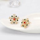 Snowflake Stud Earrings Ear Studs for Women Christmas Party Jewellery Gifts