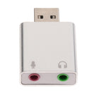 USB External Sound Card Audio Adapter with 3.5mm Microphone /Headphone Jacks