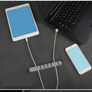 Multi Clips Cable Wire Cord USB Charger Line Ties Organizer Holder Grey