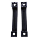 2 PCS D Shape Plastic Furniture Pull Handle Black H7W7