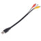USB Male Plug To 3 RCA Female Adapter Audio Converter Cable USB to RCA â„–[
