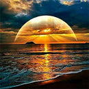Full Round Diamond 5D DIY Diamond Painting "Sunset" Embroidery Cross Stitch
