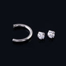 Crystal Ring Hoop Ball Awl Bar Cartilage Septum Helix Tragus Piercing