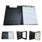 Foolscap/A4 Black PU Foldover Clipboard Paper Holder Pen Document Folder #1